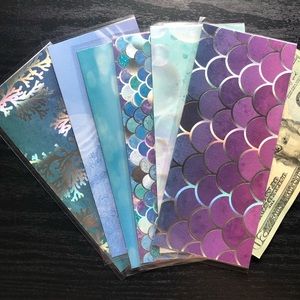 6 Laminated cash envelopes, cash stuffing, budget